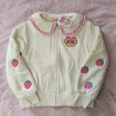 アースマジック♡140 いちごマフィー シルキーファー袖 ジャケット シロのサムネイル
