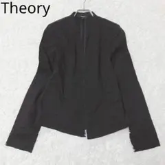 セオリー　ノーカラージャケット　セレモニー　きれいめカジュアル　ブラック　M