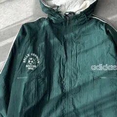 15534 80's 万国旗タグ アディダス 刺繍 中綿 ナイロンジャケット