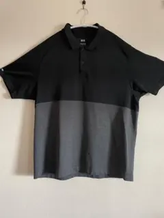 【値下げしました】半袖UNIQLO ブラック/グレー ポロシャツ サイズ3XL