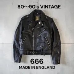 666 トリプルシックス ロンジャン レザー ライダースジャケット 初期型