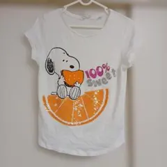 H&M　スヌーピー Tシャツ 100% Sweet スパンコールのサムネイル