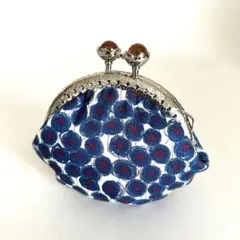 リバティ生地使用　ハンドメイドがま口ポーチ