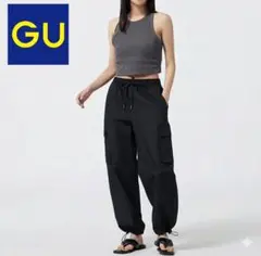 GU カーゴプルオンパンツ ブラック S 221-346170 カーゴパンツ