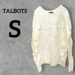 TALBOTS 【S】アイボリー クルーネック ニット 長袖