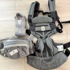 【美品】おまけ付き　エルゴベビー オムニ360 クールエア グレー メッシュ