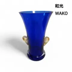 ビンテージ 銀座 和光 WAKO 金彩 花瓶 フラワーベース ハンドル付き