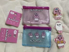 キャラクターポーチ2個A7サイズ、ステッカーセット