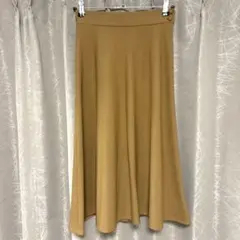 グリーンレーベルリラクシング　フレアロングスカート ベージュ