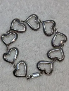 ハート　ブレスレット　ヴィンテージ ビンテージ　シルバー925　銀製