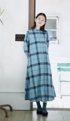 サニークラウズ　ロングワンピース　チェック　LL 未使用品　フェリシモ