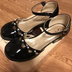 パールフォーマルシューズ 黒