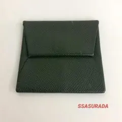 HERMES エルメス バスティア コインケース グリーン レザー アイテムのサムネイル