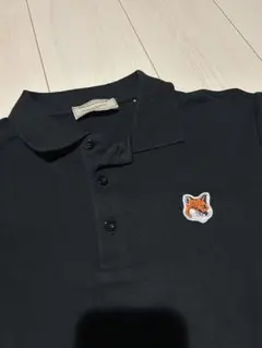 MAISON KITSUNE フォックス刺繍 ポロシャツ ブラック L最終値下げのサムネイル