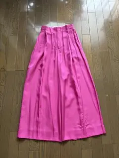 【新品未使用】ドゥロワー　キュプラコットンタックパンツ　ピンク　size34