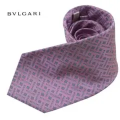 BVLGARI/ブルガリ セブンフィールド ネクタイ【ピンク】美品！のサムネイル