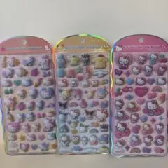 人気 コットンパフィーシール キティ サンリオキャラクターズ 3種 正規品