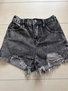 ハイウエスト　ダージデニム　ショートパンツ　120