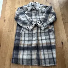 ANGELINA アンジェリーナ　チェック柄シャギーコート
