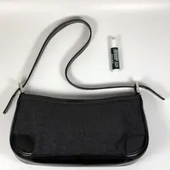 CELINE オールドセリーヌ Cマカダム ショルダーバッグ ブラック 黒