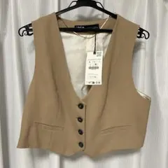 ZARA ベスト　ジレ　ビスチェ　Lのサムネイル