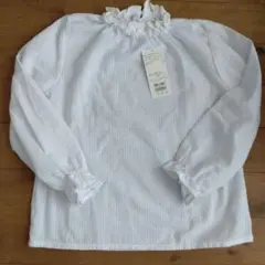 130cm フリルネック　長袖ブラウス