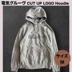 ★電気グルーヴ CUT UP LOGO Hoodie グレー パーカー サイズM