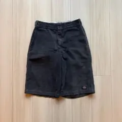 -90s Dickies コーデュロイショーツ USA製 黒 フェード 実寸28