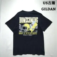 US古着アメリカ古着 半袖Tシャツ プリントTシャツ 両面プリント カレッジ 黒