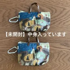カルディ伝説柄　カラビナ付きミニバッグ　【未開封、中身入っています】のサムネイル