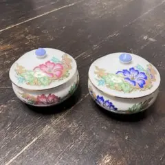 錦松梅 蓋付き小鉢二客セット 旭翁創製 - メルカリ