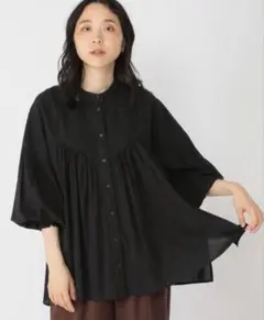 studio CLIP 刺繍　ブラウス ブラックのサムネイル