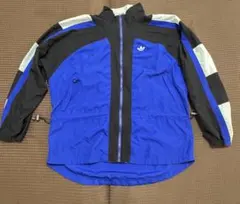 adidas originals ナイロンジャケット M 青黒