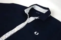 【FRED PERRY ネイビー×水玉 半袖シャツ フレッドペリー】のサムネイル