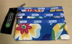 LeSportsac フラワーパターン ポーチ