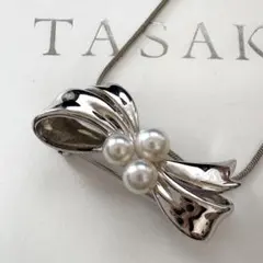 田崎真珠 TASAKI タサキ連なるライン極上良質天然アコヤ本真珠リーフ
