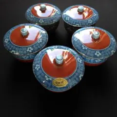 有田焼 聖山窯 蓋付 湯呑 5客揃 湯飲み