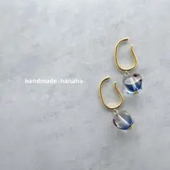˚.꒰ new ꒱.˚染めビーズ　イヤーカフ 両耳用