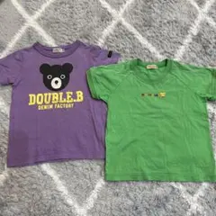 DOUBLE.B & MIKI HOUSE Tシャツ 100cm 2枚セット
