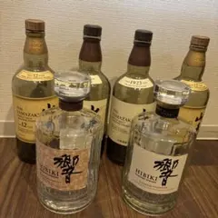 サントリーウイスキー山崎空瓶4本 響2本 送料込み 山崎12年2本含む