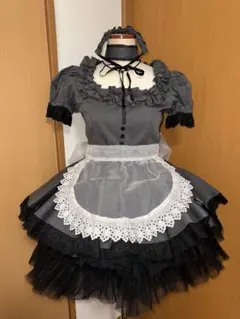 美品✨Candy Fruit メイド服 グレー 4点セット♡ボリュームたっぷ