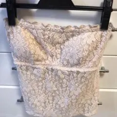 新品未使用♡リリーブラウン ブラ付きレースチューブトップ レースベアトップ