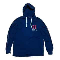 げ*＠様 トミーヒルフィガー プルオーバーパーカー ロゴパーカー ネイビー 裏起