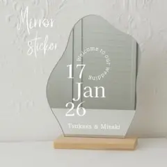 ウェルカムボード ステッカー ウェルカムミラー ウェルカムスペース シール丸枠