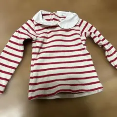 90 シンプルフリー アカチャンホンポ 赤ちゃん本舗 襟付き長袖Ｔシャツ