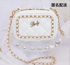 （新品）Rady キルティング ミニチェーンショルダーバニティーバッグ ホワイトのサムネイル