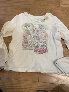 メゾピアノ 長袖カットソー ホワイト