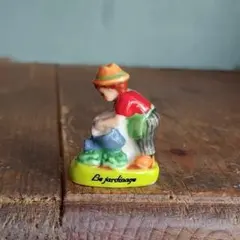 ビンテージフェーブ ガーデニング フランス雑貨ガレット置物陶器ミニチュア園芸