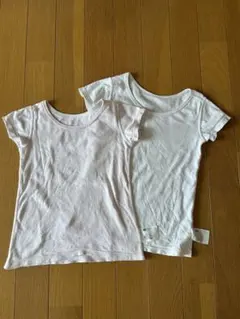 ユニクロコットンフライスインナー半袖Tシャツ2枚セット⭐︎100サイズ