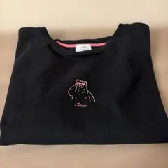 【試着のみ】coen ブラック 半袖 ベア Tシャツ ワンポイントLサイズのサムネイル